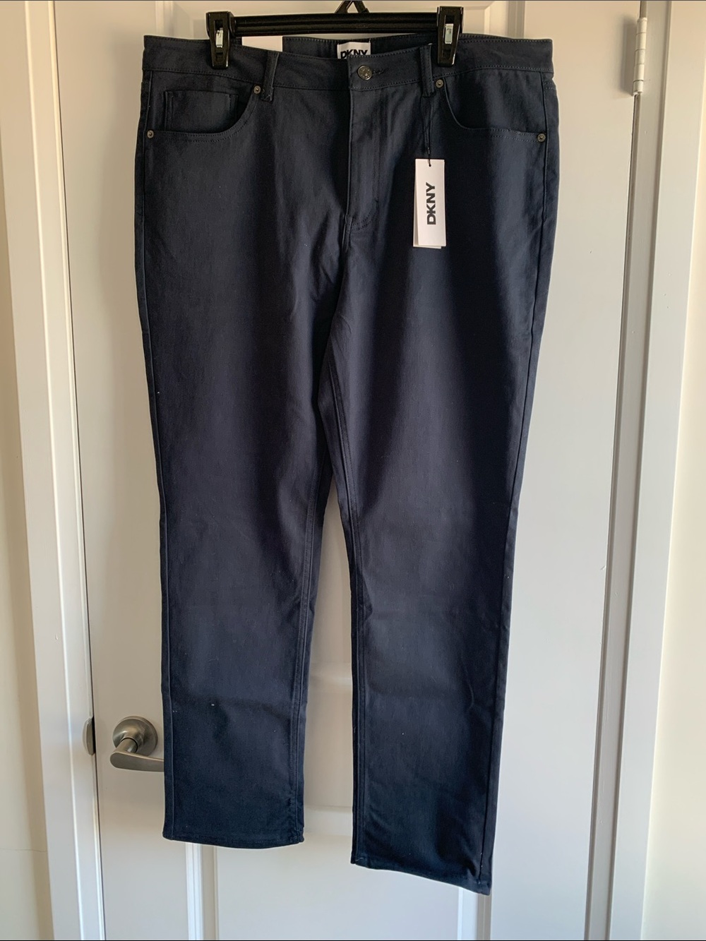 DKNY Navy Straight-Leg Pants